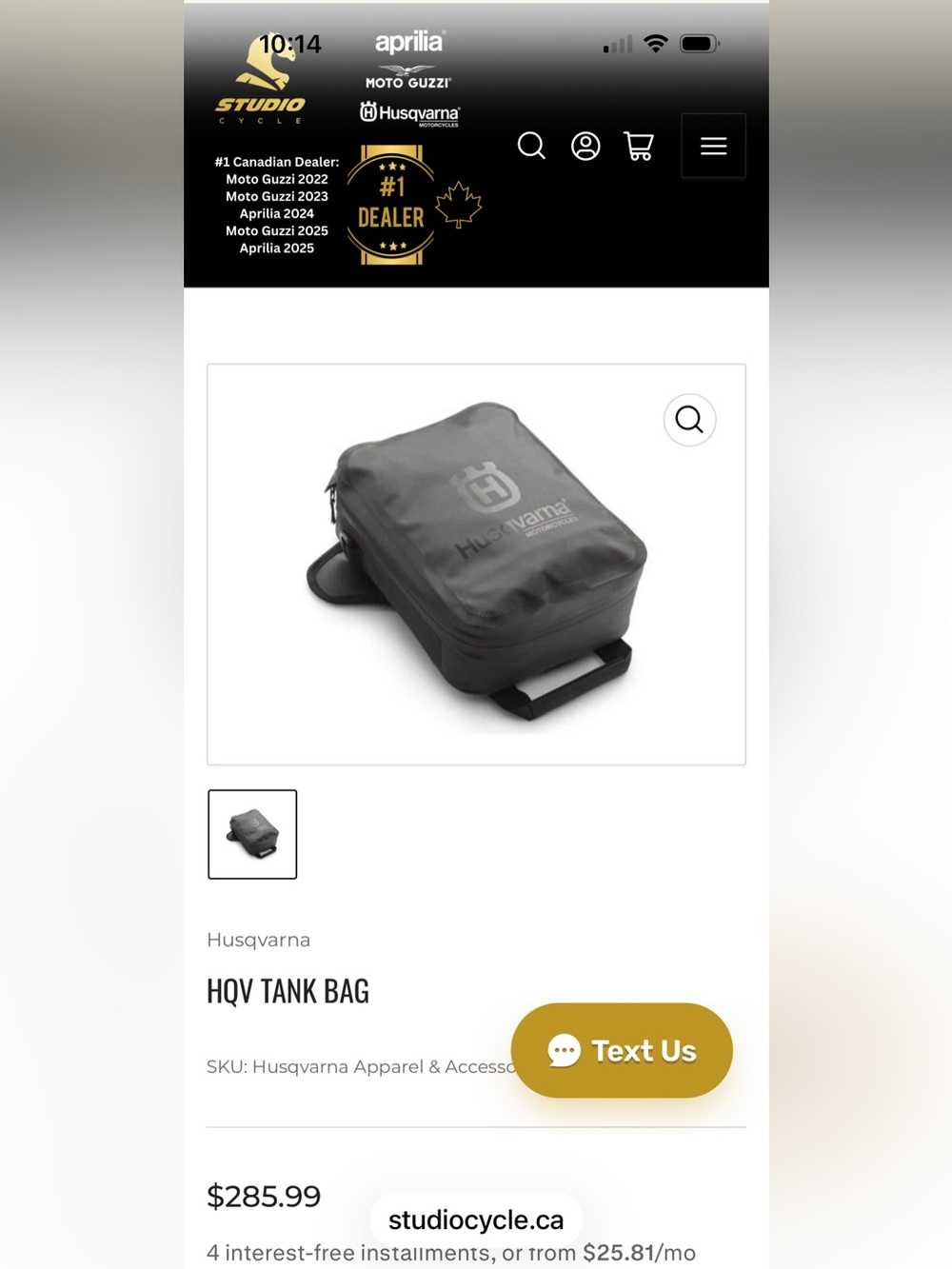 Husqvarna Svartpilen/Vitpilen tank bag